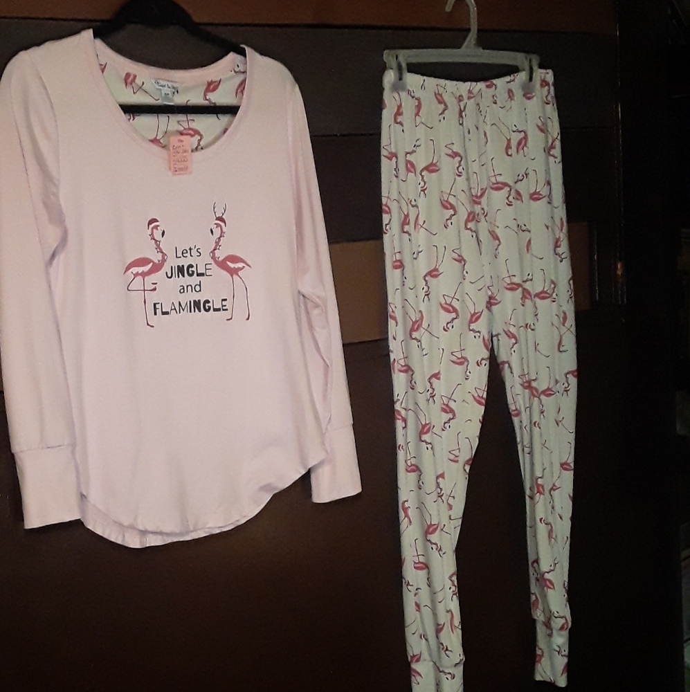 Count The Stars Small Flamingo Adorable Nightshirt with Matching Pants